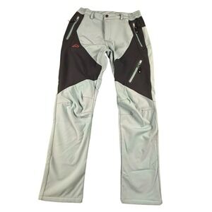 OUTDOORSPORTS Hiking Pants Mens Medium Blue Black Fleece Lined Stretch 32x29